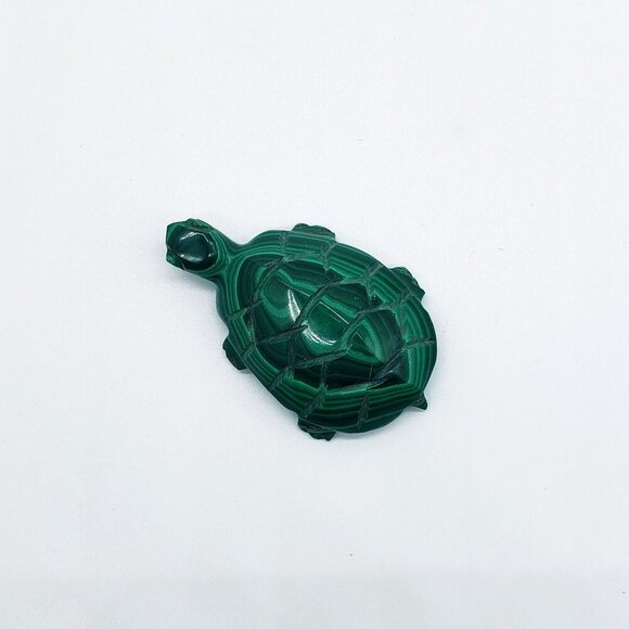Handcarved Malachite Turtle - Picture 2 of 3